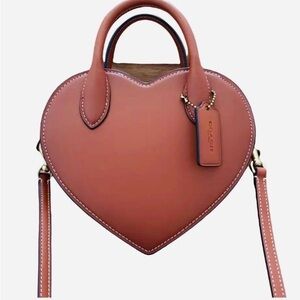 Coach Heart-Shaped Crossbody Bag in Tan